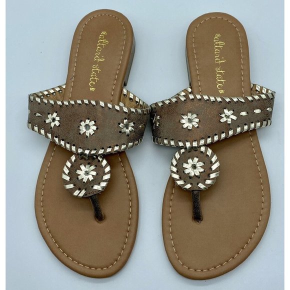Altar'd State Shoes - Altar'd State Womens Size 8 Bronze Gold Flip Flops Slip On Flats